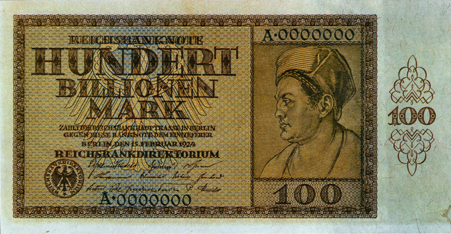 100 Billionen Reichsmark - Copyright: Gemeinfrei