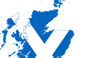 Flag map of Scotland - Copyright: Wikimedia users: NordNordWest, Kbolino, Fry1989