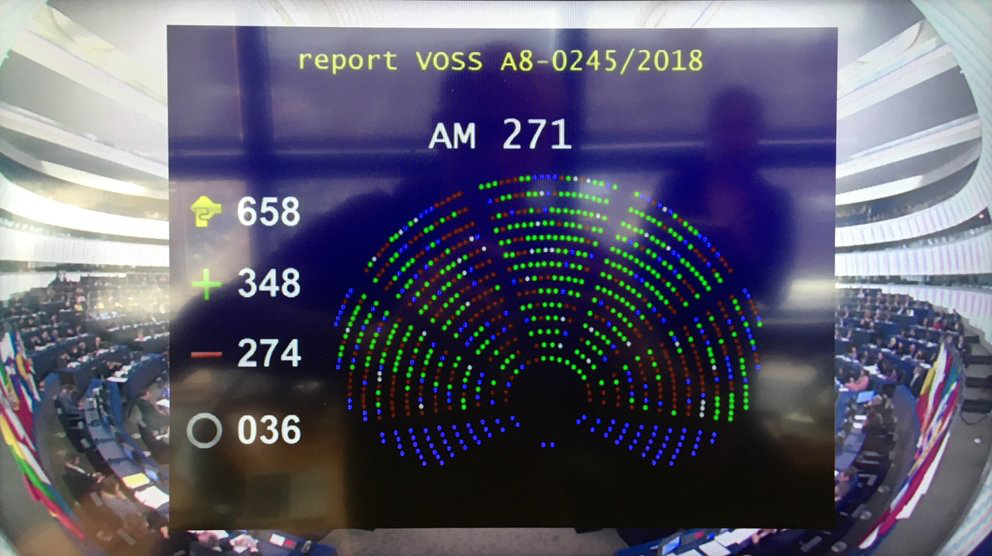 Ergebnis der EU-Parlamentsabstimmung