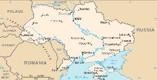 Ukraine map - Copyright: Public domain