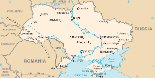 Ukraine map - Copyright: Public domain